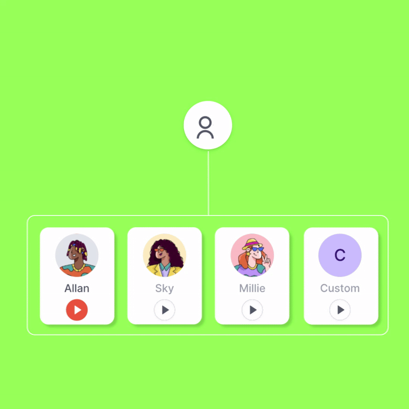 AI Voice Over feature